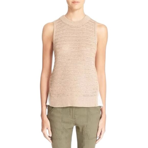 Veronica Beard Brown and Cream Knit Blouse - Picture 11 of 14